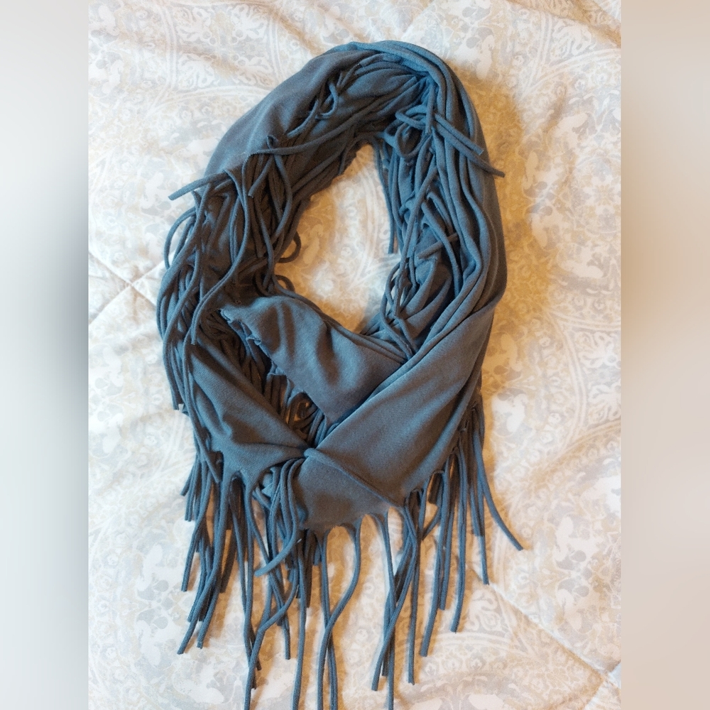 Scarf- Soft, Comfortable T-shirt feel, Gray, Blue